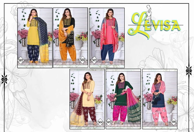 Riyaa Levisa 1 Rayon Designer Fancy Wear Ready Made Suit Collection